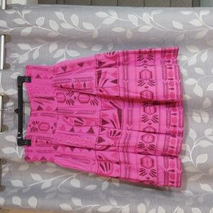 Ivy Jane Smocked Waist Tiered Pink Skirt size XL